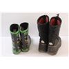 Image 4 : Kamik Winter Boots - Size 3 & Dinosaur Rain Boots - Size 2