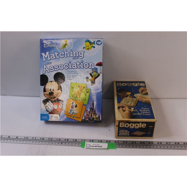 Board Games: Disney Kid's Matching Game & Boggle - As Is