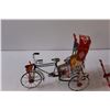 Image 2 : Tin Homegood Decor - Bicycle & Trailer