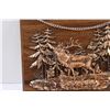 Image 2 : Toilet Seat Cribbage Board & 3D Bronze Caribou Picture - 16"x12"