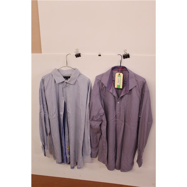 (2) Men's Dress Shirts - Size 19.5