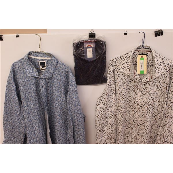 (3) Men's 3XL Dress Shirts