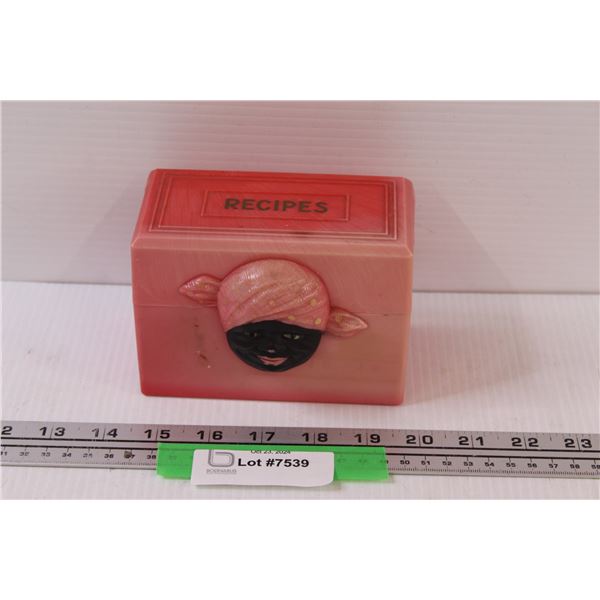 Black Americana Recipe Box - Plastic