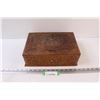 Image 1 : Wood Carved Jewelry Box - 12" x 8" x 4" - w/Stationary Items
