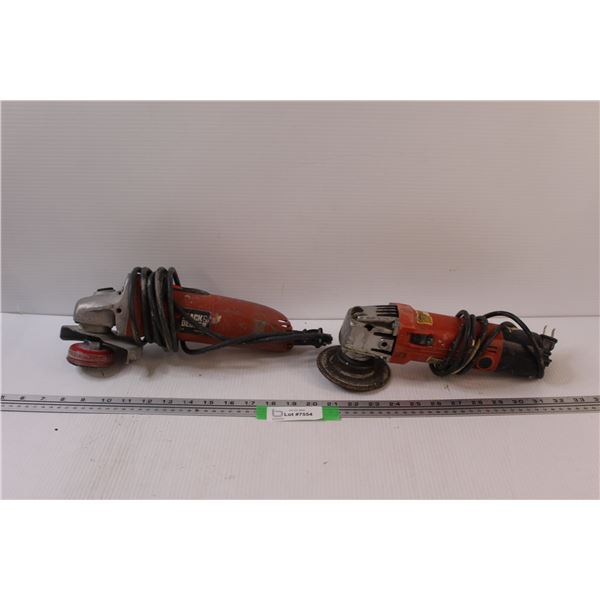 Black & Decker Side Grinder & Western Rugged Side Grinder - Working