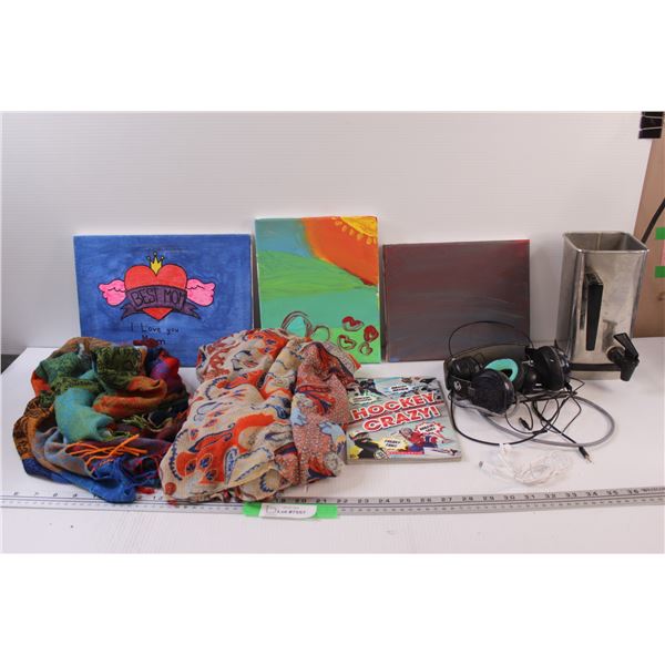 Apple USB C Earphones, Headphones, Paintings, Scarfs