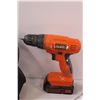 Image 3 : Black & Decker Battery Operated Drill w/ Bag, Charger, & Bits, MHT Heat Gun - Working