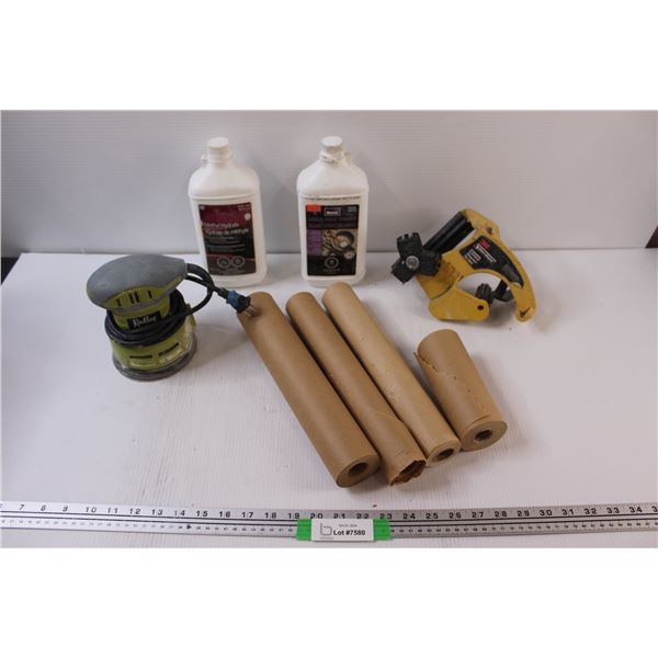 Radley Orbital Sander (Electric, Works), (4) Rolls of Masking Paper, Drywall Paper Dispenser, Paint 