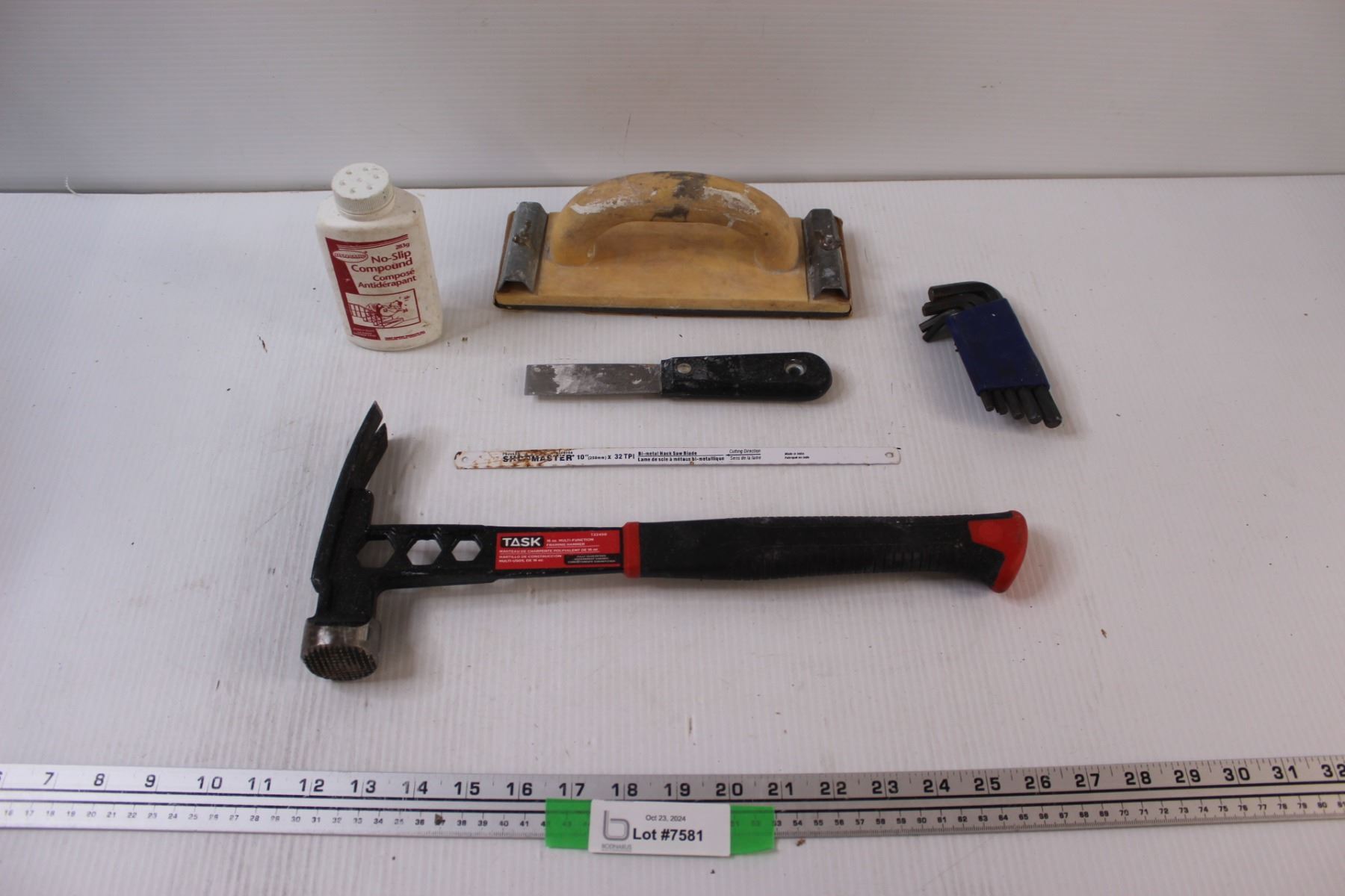 TASK Hammer, Allen Keys, Drywall Sanding Block, Putty Knife, Misc ...