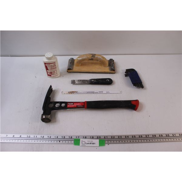 TASK Hammer, Allen Keys, Drywall Sanding Block, Putty Knife, Misc.