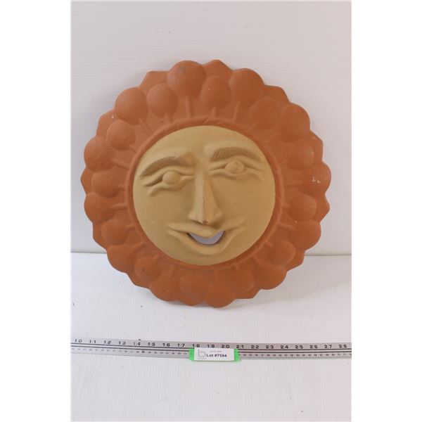 Ceramic Sun Wall Decor - 18" Diameter