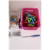 Image 2 : Kids' Magnet Building Set, Earrings, Pillow, Hockey Puck, Scissors, Paper Clips, Misc.