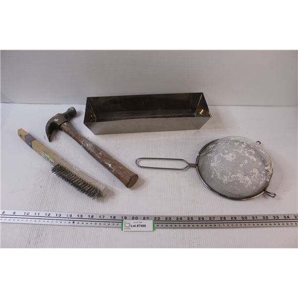 Putty Buddy, Strainer, Hammer, Wire Brush