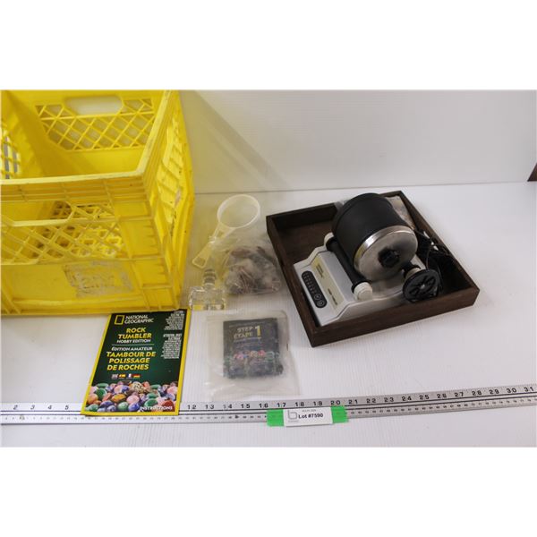 National Geographic Rock Tumbler - Works - in Milk Crate