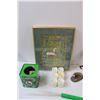 Image 3 : Lot: Battery Operated Candles, Turtle, Magic Handkerchief, Rocks, Unicorn Picture in Frame, Misc.