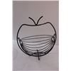 Image 2 : Metal Fruit Basket & Glass Serving Bowl