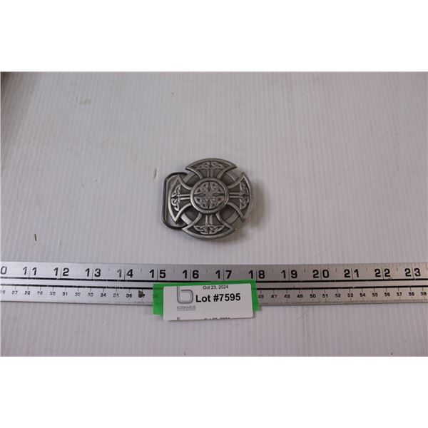 Celtic Fine Pewter Belt Buckle - 3" Diameter