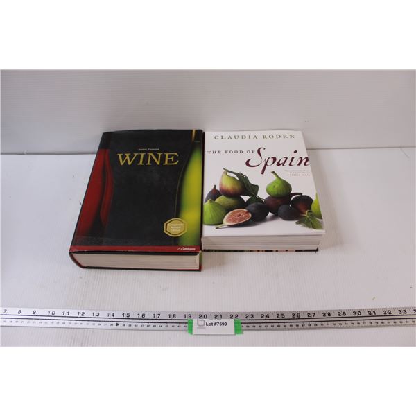 (2) Hard Cover Books: Wine, Food Of Spain