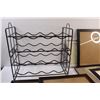 Image 3 : (5) Picture Frames - Assorted Sizes & Metal Wine Rack - 18" x 16" x 9"