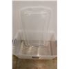 Image 3 : * (2) Storage Totes: Blue & Clear - have Lids