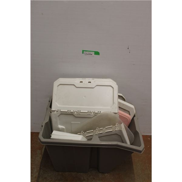 * Stacking Storage Tote & Extra Lids