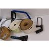 Image 3 : Hack Saws, Dry Wall Tape Rolls, Inlet Hose, Carpet Seaming Roll - As is