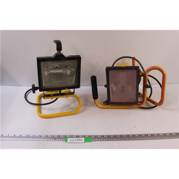 (2) Shop/Flood Lights - As is, Some Wear