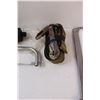 Image 4 : Parker Hydraulic Pump, Heavy Duty Ratchet Strap, Hack Saw, (2) Metal Supports