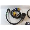 Image 2 : (5) Heavy Duty Extension Cords - As Is and Medium Plastic Tote