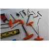 Image 6 : Allen & T Handle Hex Wrenches, Circular Saw Blades, Circular Saw Blade Cover and Spirit Levels