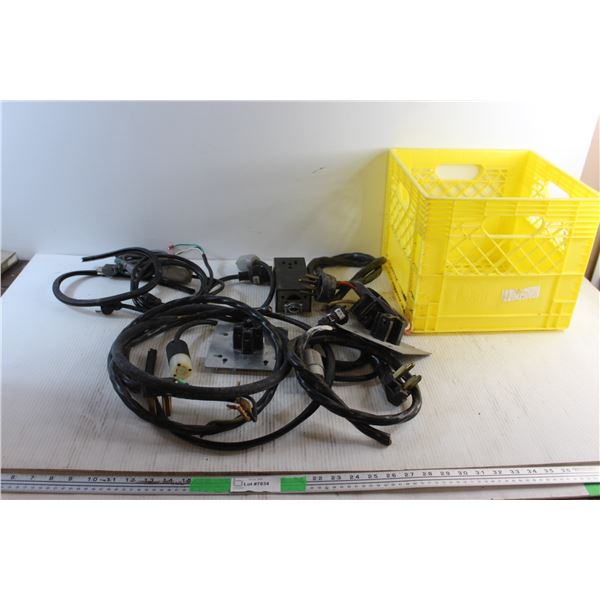Heavy Duty Extension Cords - As Is and Plastic Crate