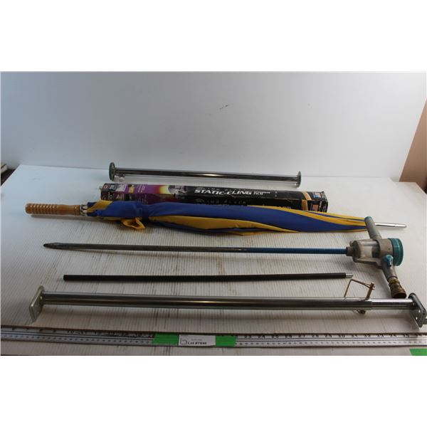 Umbrella. Closet Tool, Gardening Tool and Assorted Items