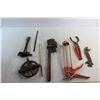Image 15 : Curved & Plumber Wrenches, Caulking Gun, T Shaped Hex Wrenches, Saw Blade and Assorted Items