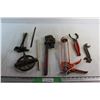 Image 1 : Curved & Plumber Wrenches, Caulking Gun, T Shaped Hex Wrenches, Saw Blade and Assorted Items