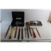 Image 1 : (8) Metal Files, (2) Scrapers and Hose Clamps, Hose Barbs & Small Parts Box