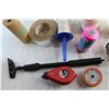 Image 5 : Chalk line, Scraper, Goggles, Tape Gun and Assorted Items