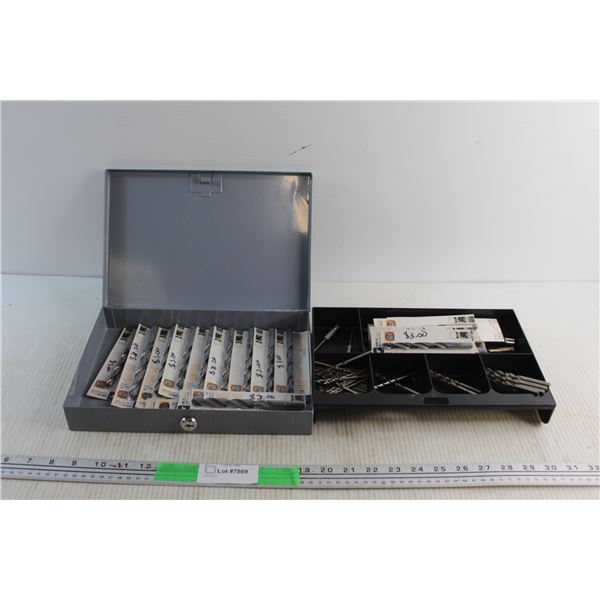 Steel Drill Bits and Metal Cash Box