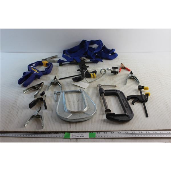 C Clamps, Assorted Clamps and Straps
