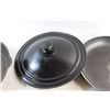 Image 10 : Cast Iron and Non Stick Frying Pans with (1) Lid 12''