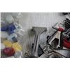 Image 8 : Scraper, Plate Holders, C Clamps. Binder Clips, Plastic Bucket and Assorted Items