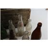 Image 4 : Vintage Wooden Pepsi Cola Crate and (26) Vintage Pop Glass Bottles