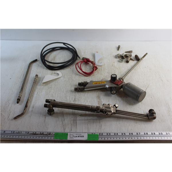 Sunblasting Gun, Welder's Torch, Torch Nozzles and Assorted Hardware