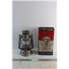 Image 1 : Vintage Beacon Kerosene Lantern and Esso Oil Tin - Empty