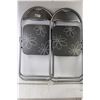 Image 1 : (2) Metal Folding Chairs - 36" Tall Folded, 17.25" Wide