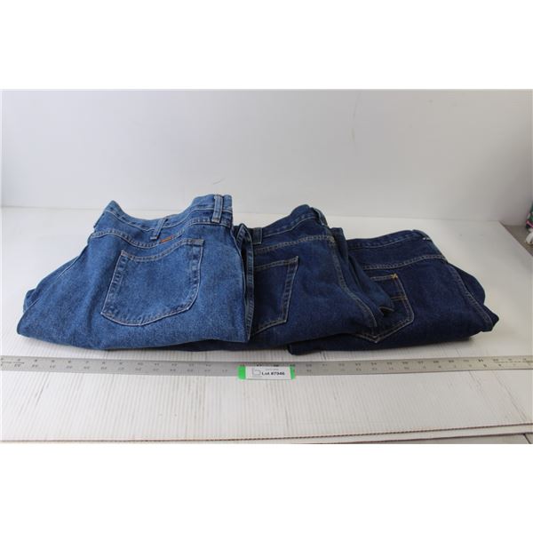 (3) Pair Jeans (Lee, Rustler, Nevada) Size 46x30
