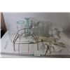 Image 1 : (5) Glass Vases, (2) Pitchers, Fondue Set, Canning Jar, Soup Spoons etc.