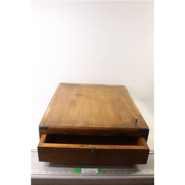 *Vintage Wooden Cash Register (5.75" Tall, 19" x 22.5")