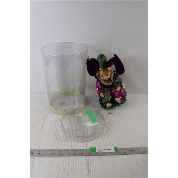 Musical Porcelain Doll (wind-up tested) (10.5" Tall)