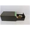 Image 2 : Metal Drawer Box With Various Items, Plumb Bobs, Arrow Razor Tips, Drill Bits, Misc.