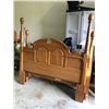Image 2 : Oak 4 Poster bed -Fits Queen or Double Frame, no rails included